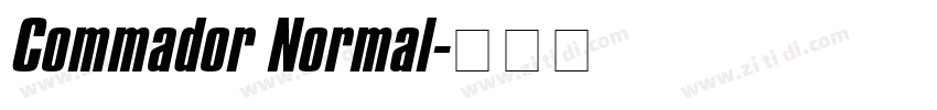Commador Normal字体转换